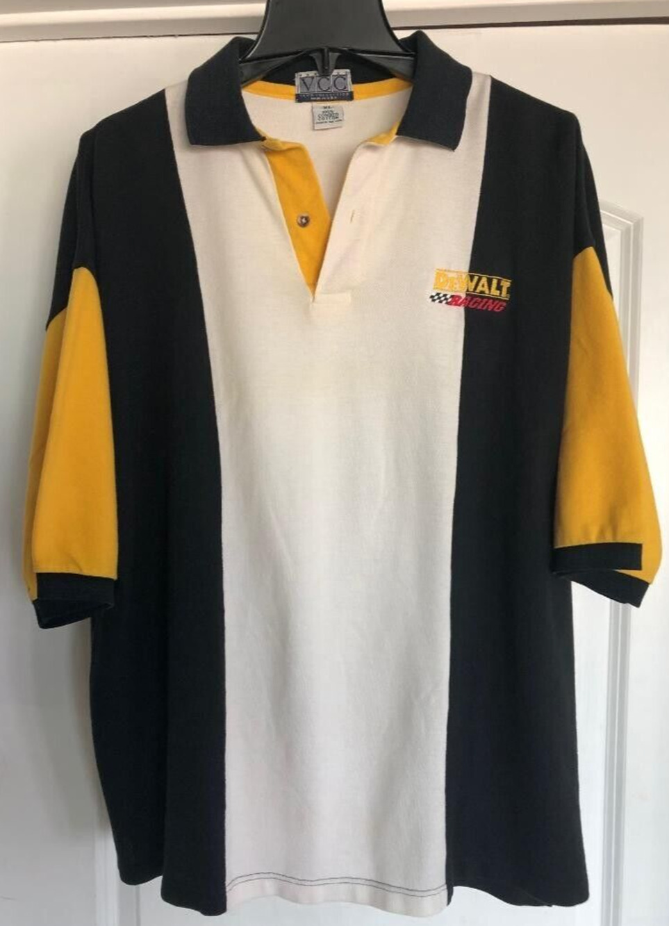 Vantage VCC Dewalt Racing Embroidered Men's Polo Collared Shirt XL Made in USA